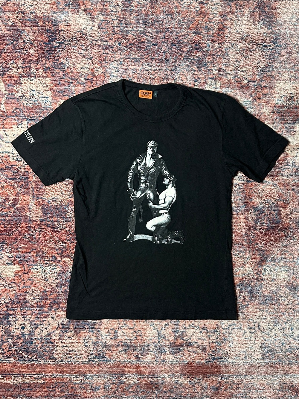 Tom of Finland Core Gear Berlin Dom-Sub Leather Daddy Sketch Artwork Tee LGBTQ